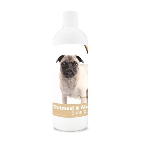 Healthy Breeds Healthy Breeds 840235112938 16 oz Pug Oatmeal Shampoo - Aloe 840235112938